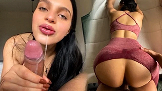 Hermosa Latina de culo enorme cogiendo fuerte despues del gimnasio | Big Ass Latina Gets Fucked Hard After the Gym