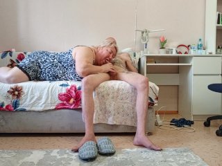 Stepmom sucks cock and gets cum in her throat